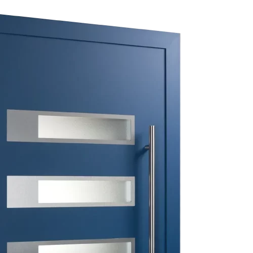 Adoro-Haustür: ECOS Seconda - Türen mit Glasrahmen in Edelstahloptik