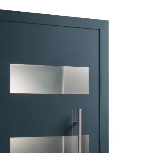Adoro-Türen: ECOS Terza - Türen mit Applikationen in Edelstahloptik und Holzdekor