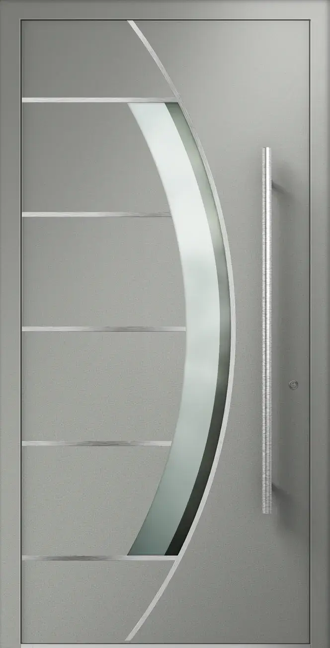 Haustüren von Adoro: ECOS Donax - Tür mit großzügigem, flächenbündigem Glasausschnitt