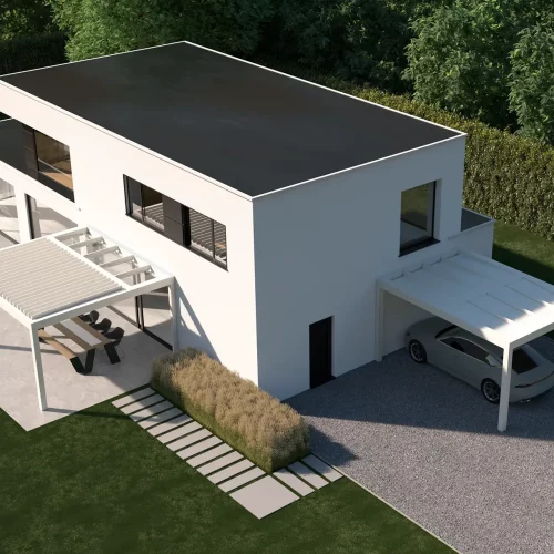 Brustor B720: Glasdach mit Sandwich-Paneelen